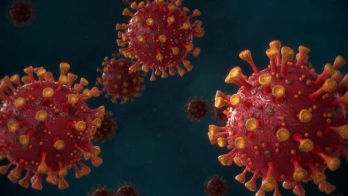 新型冠状病毒SARS-CoV-2医学背景-红色厘米