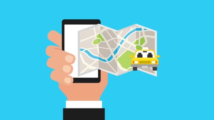 手持移动全球定位系统导航地图出租车车