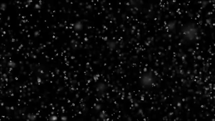 暴雪暴风雪烈风。雪在强劲的侧风中水平飞舞。慢动作循环3d动画。阿尔法哑光。
