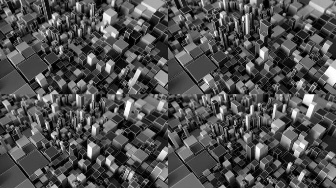 4k抽象立方体以美丽的运动循环。