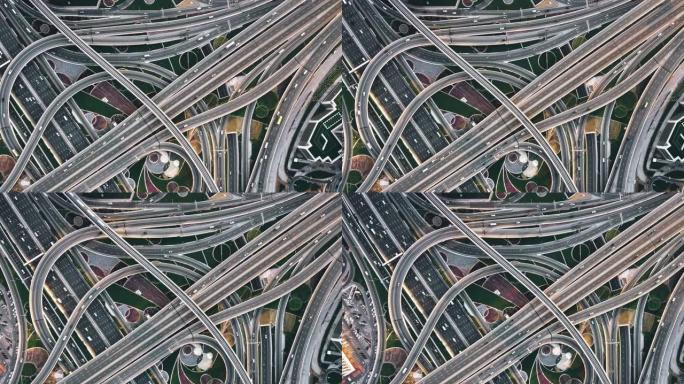阿联酋迪拜路口的T/L俯视图