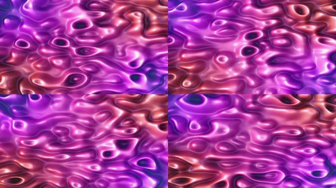 红色和紫色移动液体抽象现代背景