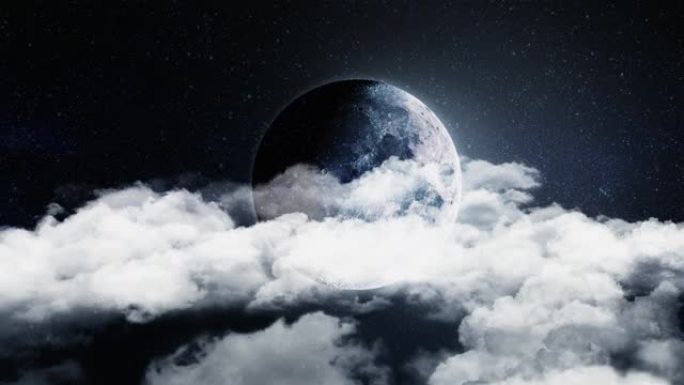 4k分辨率-月亮和云