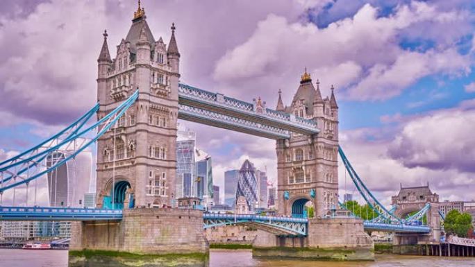 河上的塔桥。神奇的景色。童话。著名的地方，独一无二。旅游目的地。旅游。英国伦敦