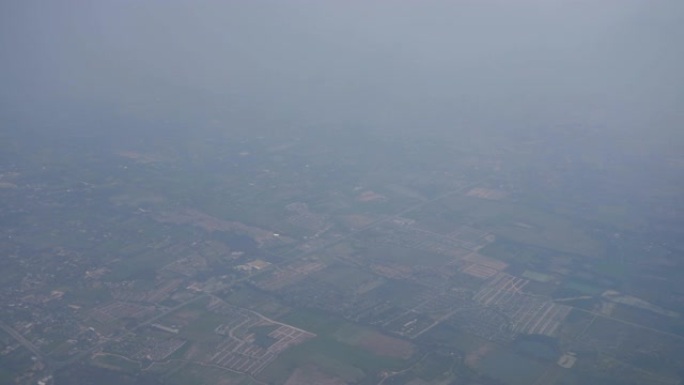 泰国北部从飞机上带走的4k空气污染