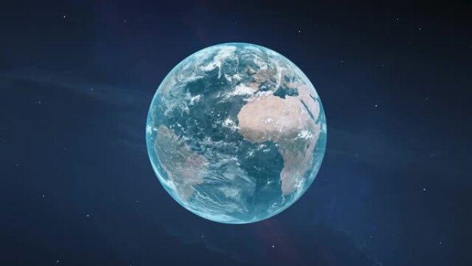 明亮的地球仪旋转的卫星视图动画