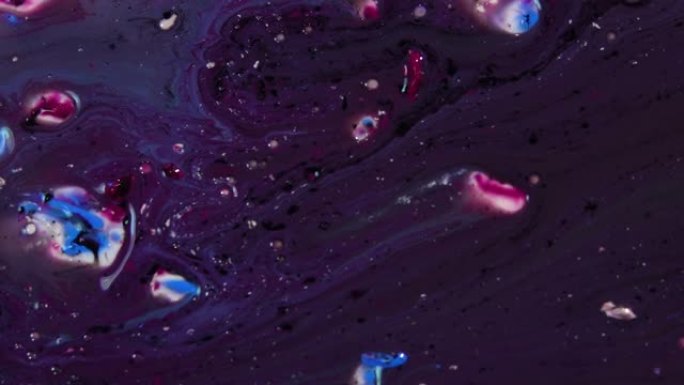 宇宙星系的空间云星云纹理背景。宏观上由墨水和油漆制成的流体动力学