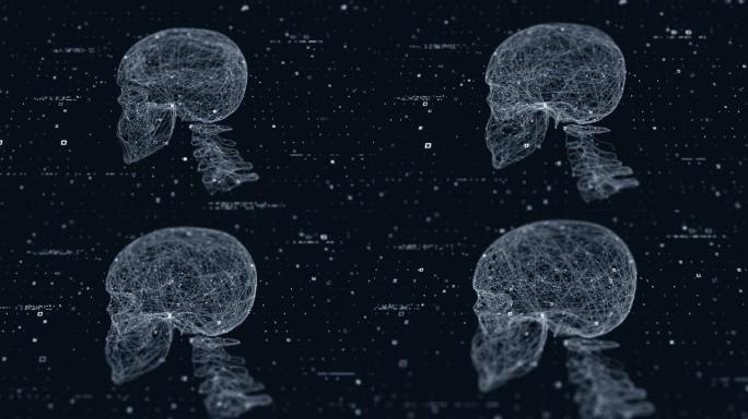 人头技术扫描科技大脑光线