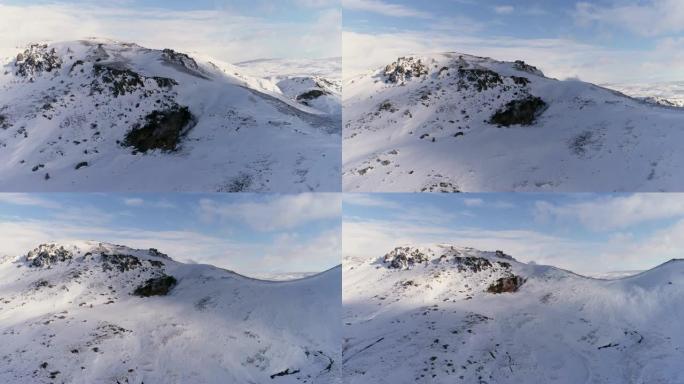WS鸟瞰图冰岛雪山