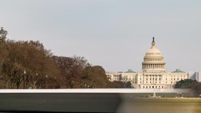 Time-lapse: Time-lapse:从美国华盛顿特区国家广场到美国国会大厦