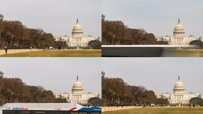 Time-lapse: Time-lapse:从美国华盛顿特区国家广场到美国国会大厦