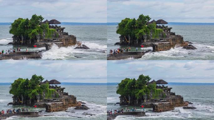 4K.印尼巴厘岛印度神庙地块的时间流逝