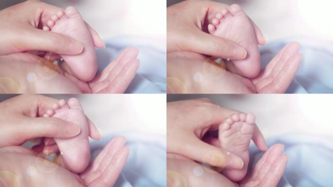 新生儿按摩婴幼儿妈妈宝宝亲子互动4K