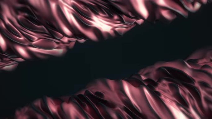 两个抽象的粉红色金属波的背景