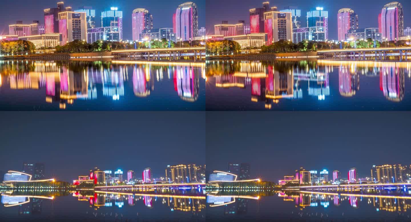 扬州京华城商圈 明月湖大桥地面延时