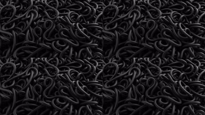 黑色绳索循环动画。