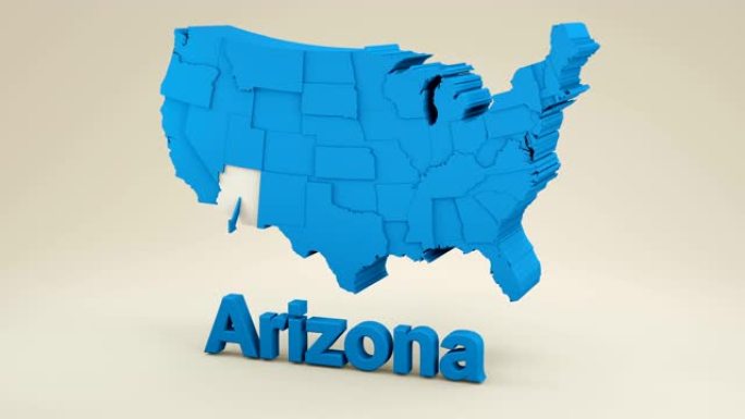 美国地图，亚利桑那州