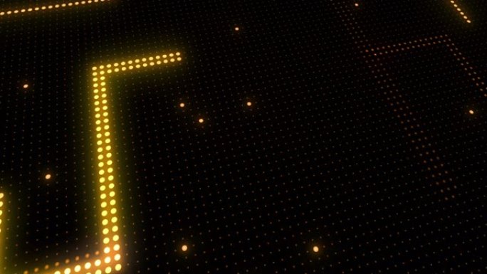 led屏幕颗粒的抽象技术背景电路灯光动画。(可循环)