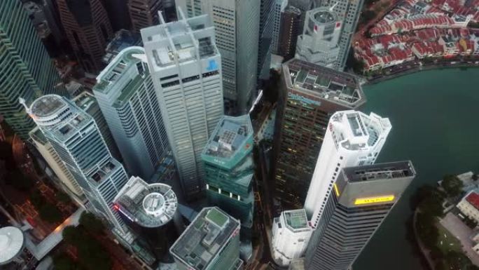 金融大厦鸟瞰图现代化都市21世纪新城城市