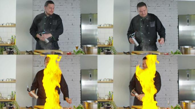 餐厅厨师教如何燃烧