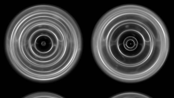 白色水波纹声波循环