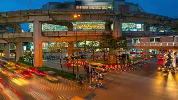 曼谷-城市十字路口、轻轨、购物中心