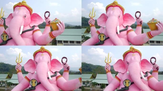 粉色甘尼萨雕像粉色大象