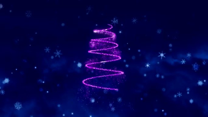 圣诞快乐，紫色圣诞树