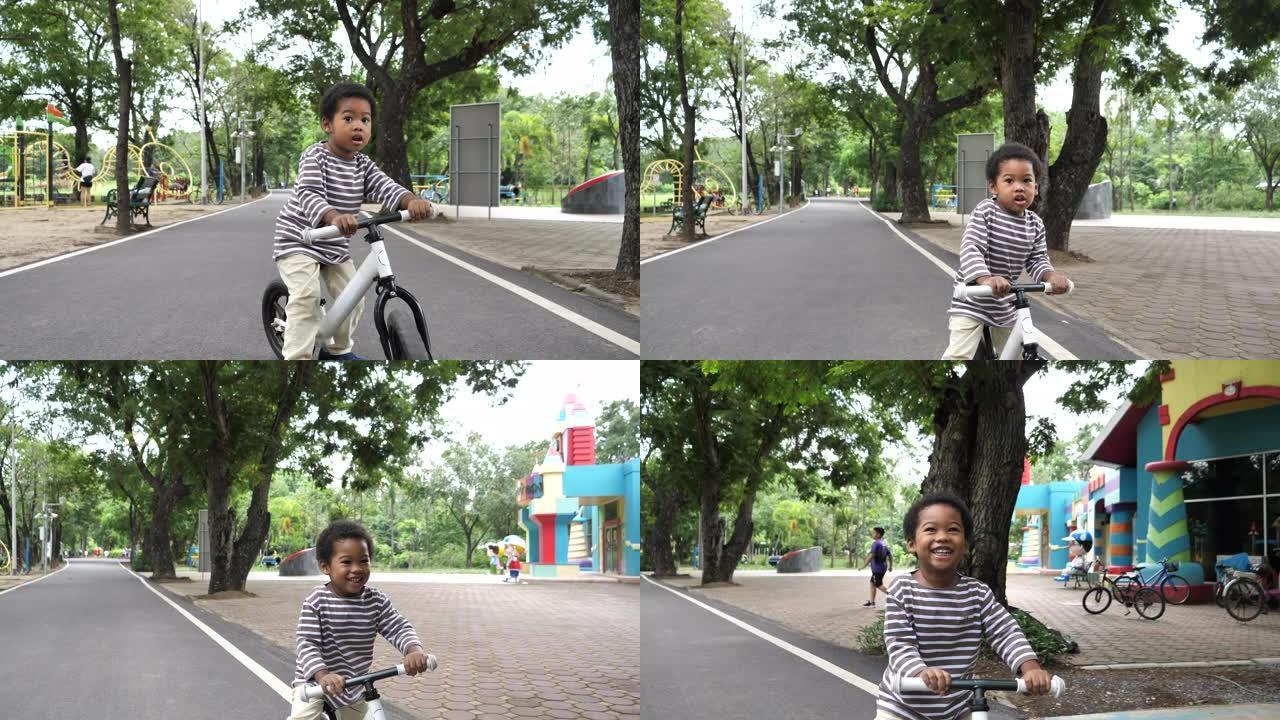 男孩自行车非洲小孩孩子骑自行车