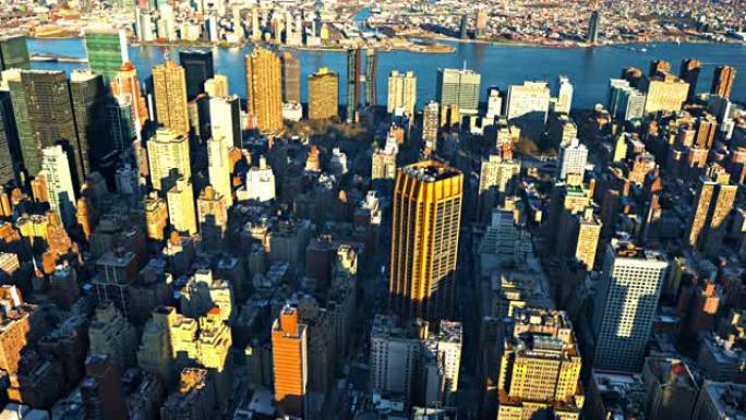 曼哈顿中城的鸟瞰图