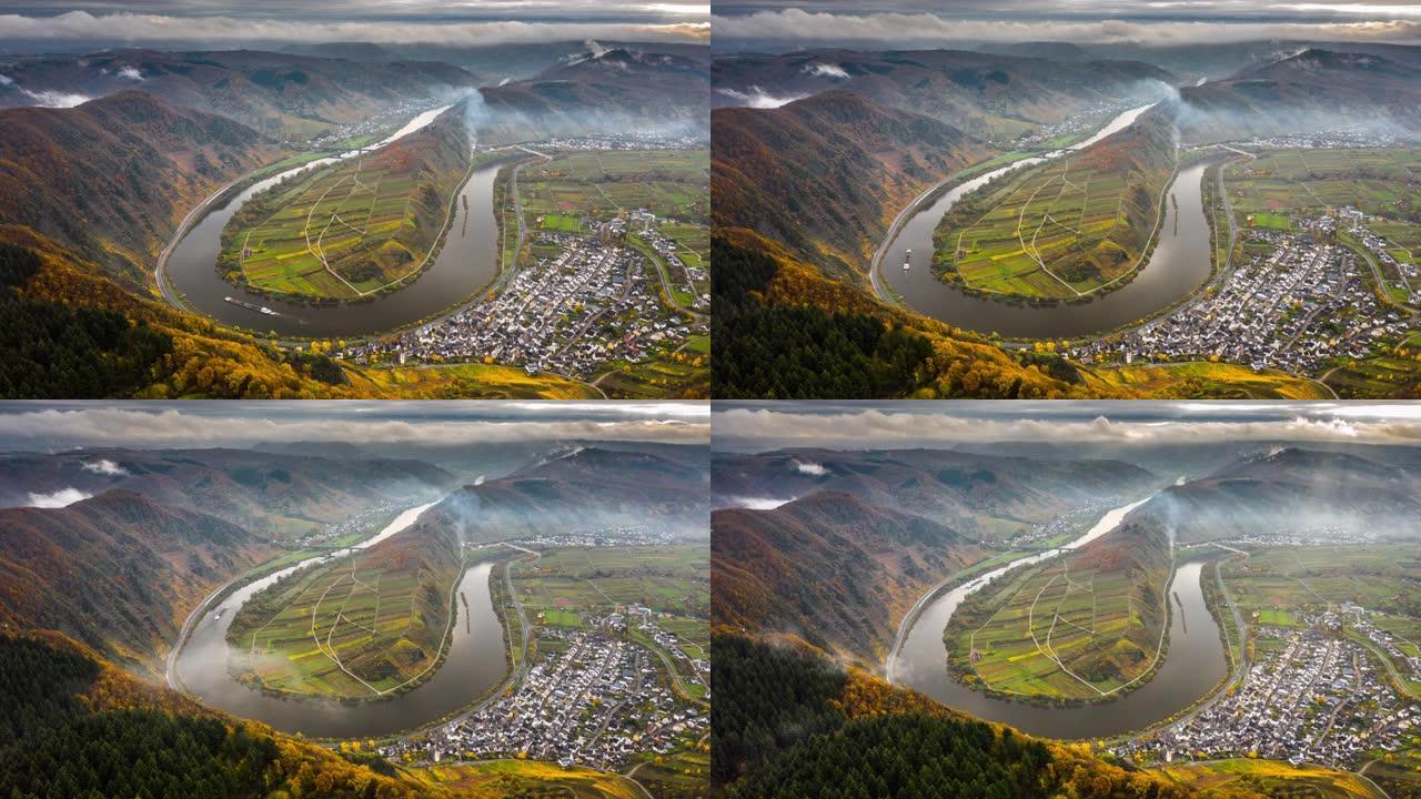 Hyperlapse: 德国的Mosel River Bend-Moselle loop