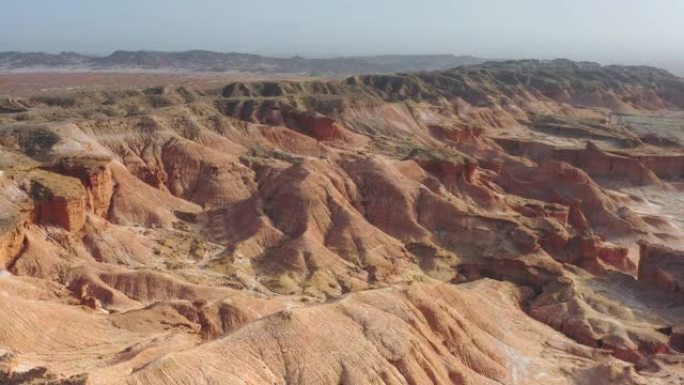新疆鸟瞰图视频素材高原黄沙土地风光