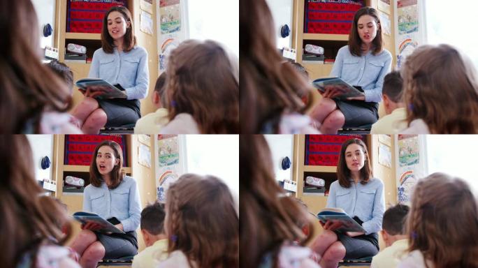 小学老师给学生读了一个故事，向后看