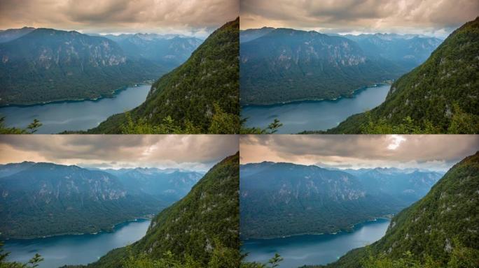 波希尼湖和朱利安阿尔卑斯山上空的T/L云景