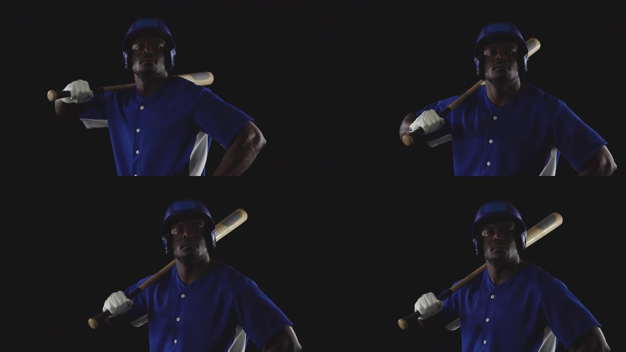 棒球运动员自信野球面向镜头