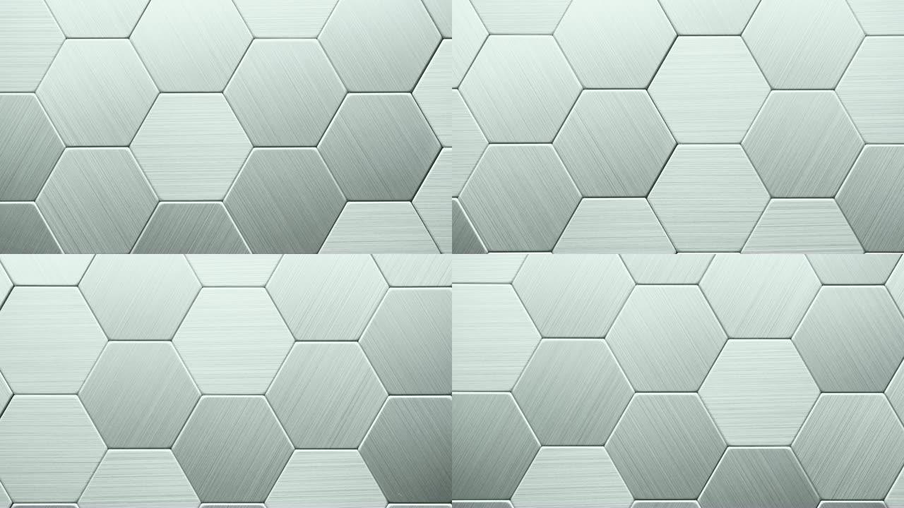 六边形金属表面简洁风格背景素材拉丝表面
