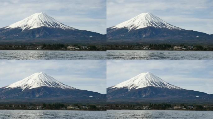 富士山真实视频富士山下云海雪山