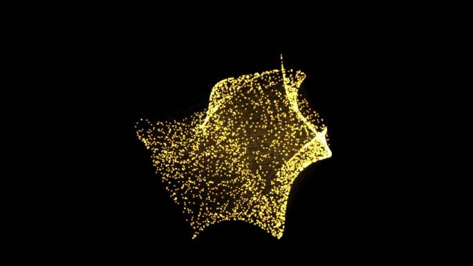 4k抽象粒子背景-金色-透明通道