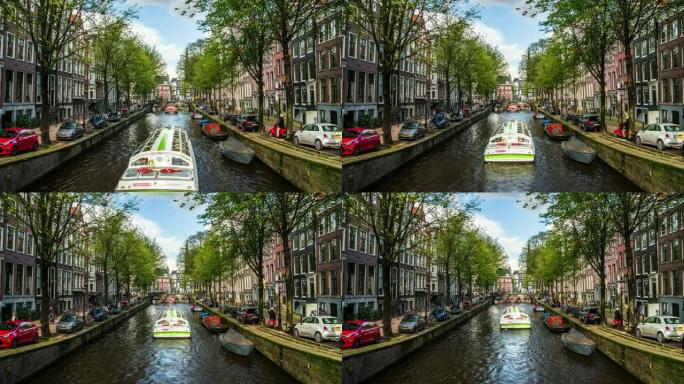 阿姆斯特丹的运河欧洲旅游外国风光国外运河
