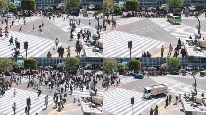 日本过马路的人日本街道日本城市风光日本风