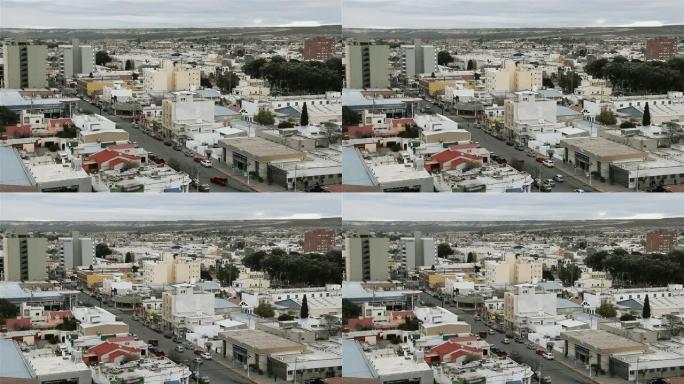 阿根廷巴塔哥尼亚的马德林港市全景。