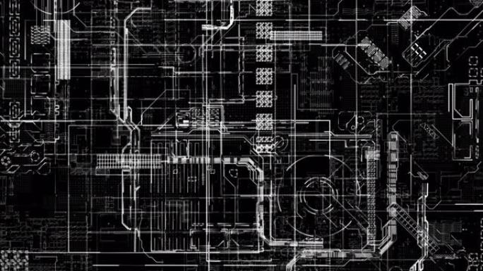 电路板背景科技字幕组织结构科技圆圈