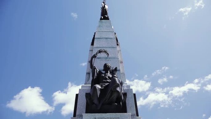 纪念碑纪念英国在马岛1914年附近战胜德国舰队。福克兰群岛斯坦利。