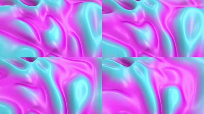 蓝色和粉色移动液体抽象现代背景