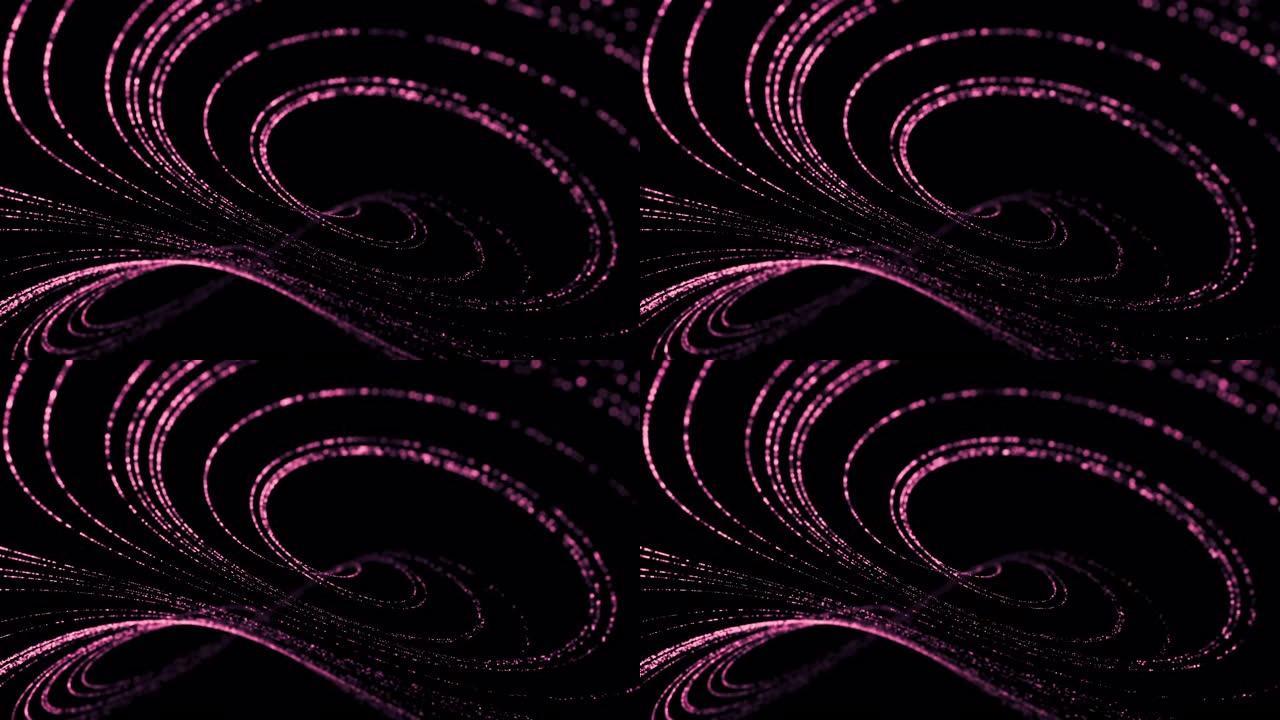 优雅流动的粒子 (紫色)-可循环