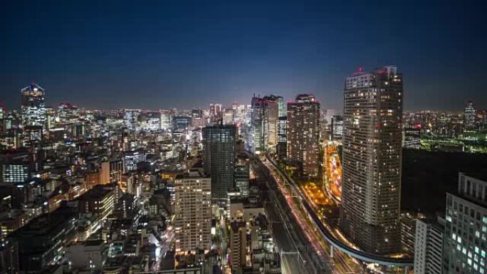 交通拥挤的东京之夜