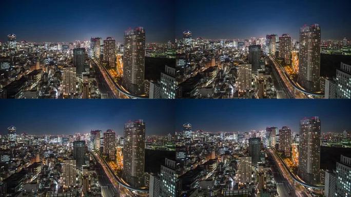 交通拥挤的东京之夜