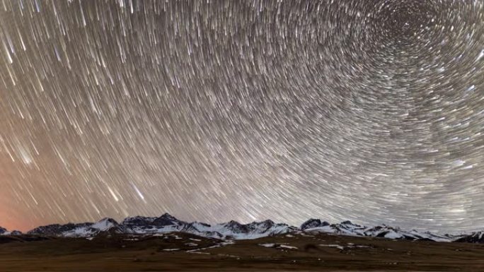 青海的时光倒流星轨流星雨夜色夜景