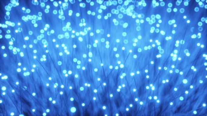 光信号的分布蓝色粒子灯光科技背景