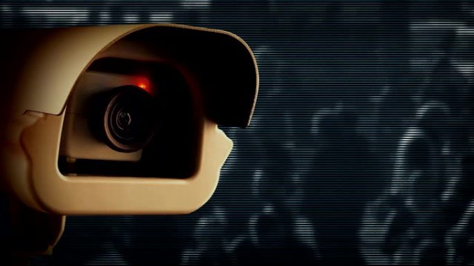 央视看人隐私概念监控摄像头监视